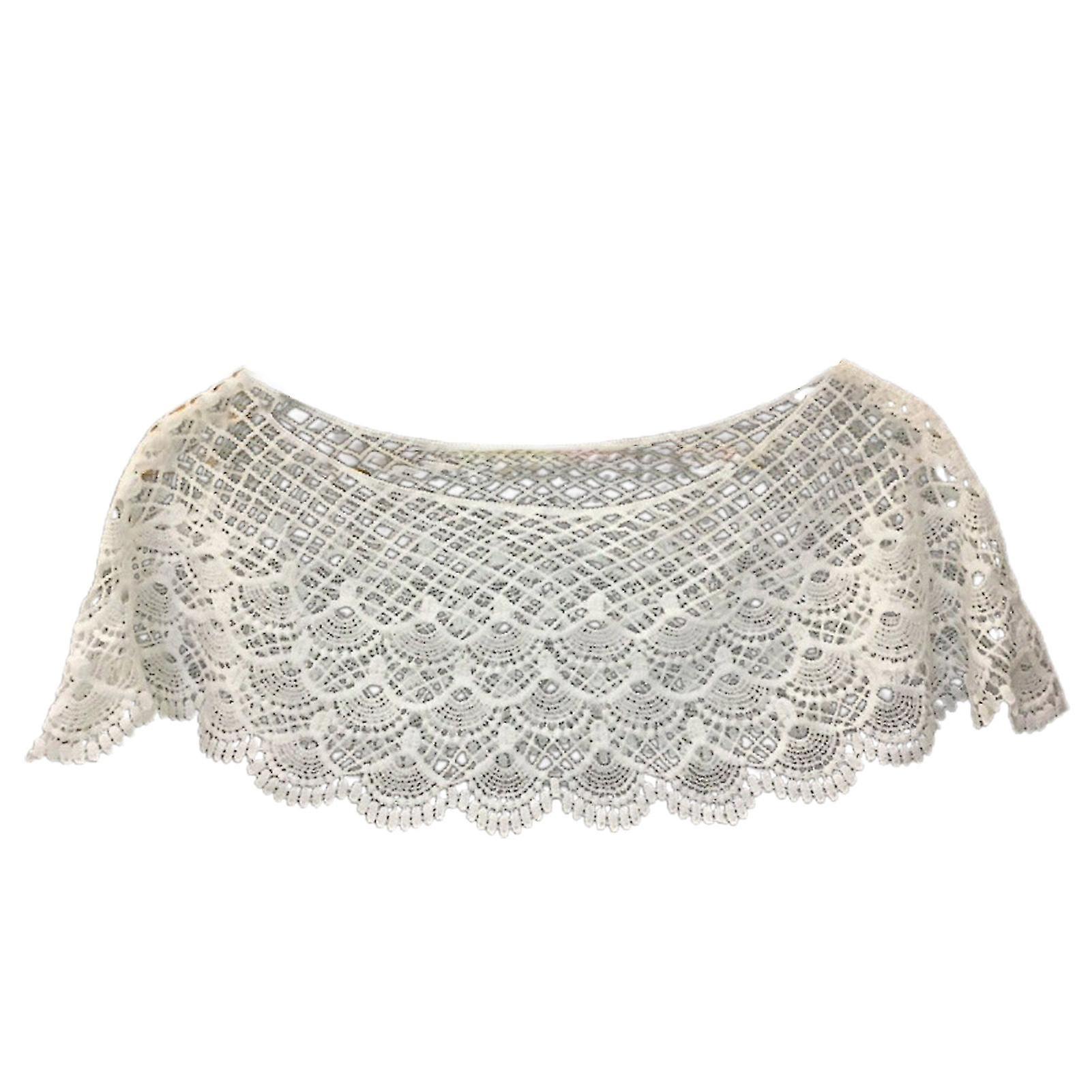 シェルパターンタッセル装飾プルオーバーショールラップ夏中空かぎ針編みレースイブニングケープファッションアクセサリー