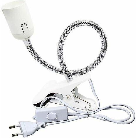 Spot E27 Clamp For Reading Lamp In Bed, Ac 220v Clip-on Socket Cable With Switch, Lamp Clamp Clip Flexible Gooseneck Lamp For Aquarium Plant Mirror