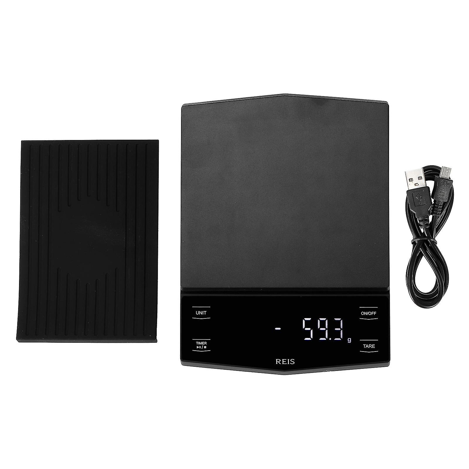 Hand Drip Coffee Electric Scale Usb Charging Digital Kitchen Scales With Led Displayblack