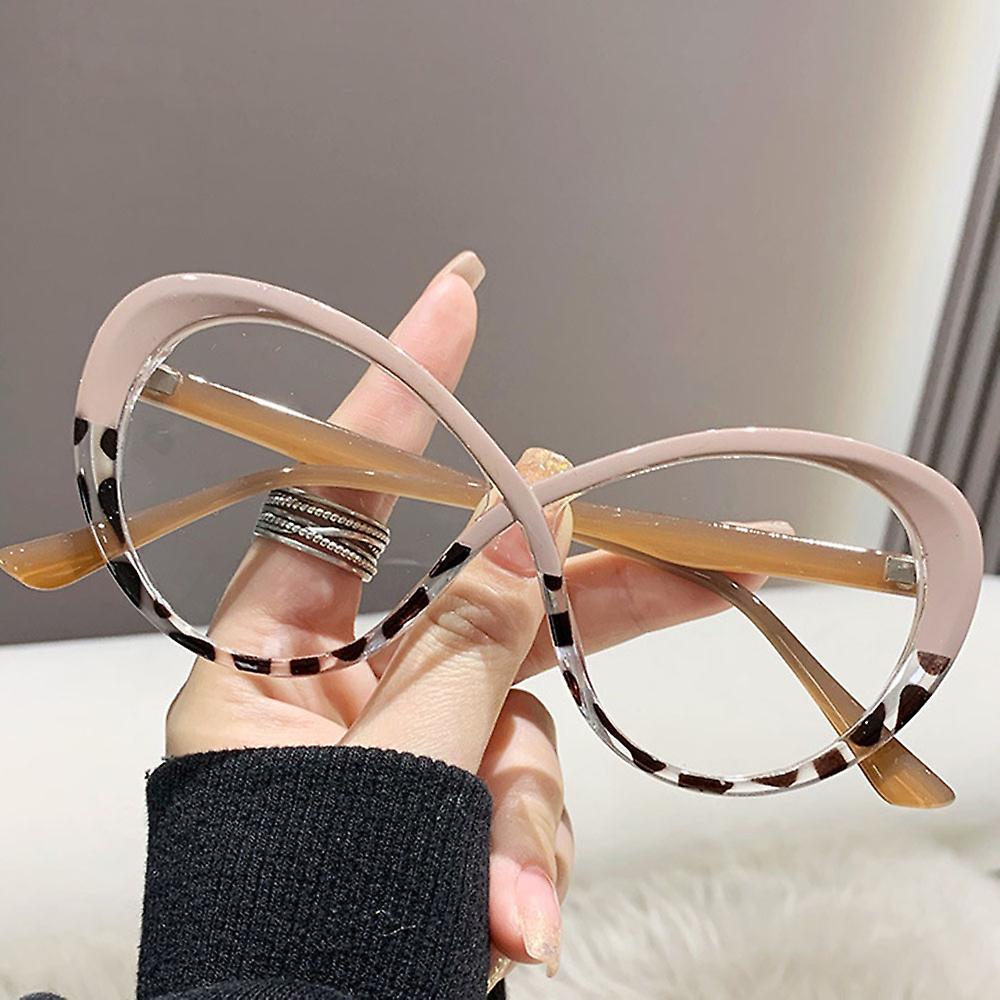 Women Large Size Oval Eyeglass Frame Drop-Resistance Stylish Glasses Frame for Outdoor Fishing Riding