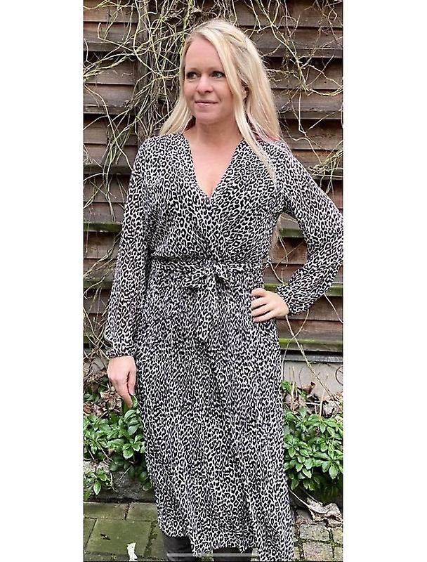 Leopard Long Ng Kleid Vivanilla FRAUEN