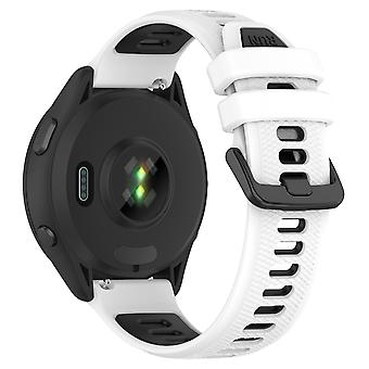 For Garmin Forerunner 265 Dual-Color Silicone Watch Strap Anti-Wear Smart Band Strap