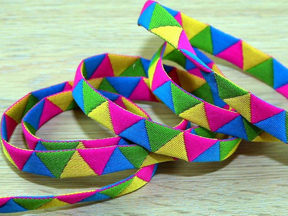 Minerva 12mm Triangle Braid Trim Multicoloured - per metre