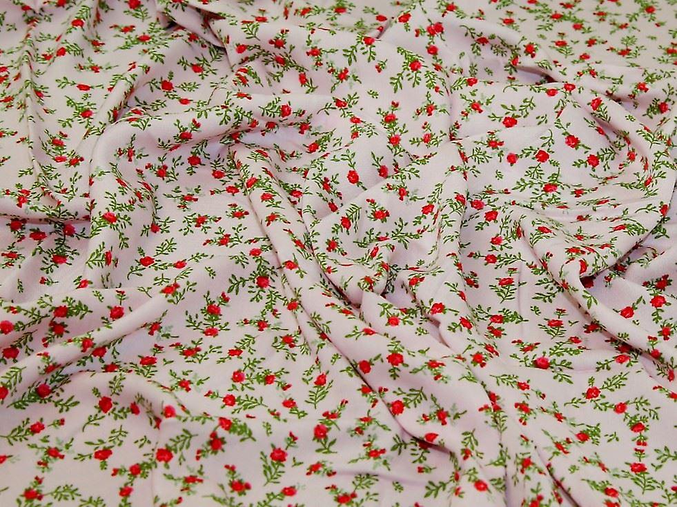 1.4m Viscose Challis Fabric  Pink - per metre