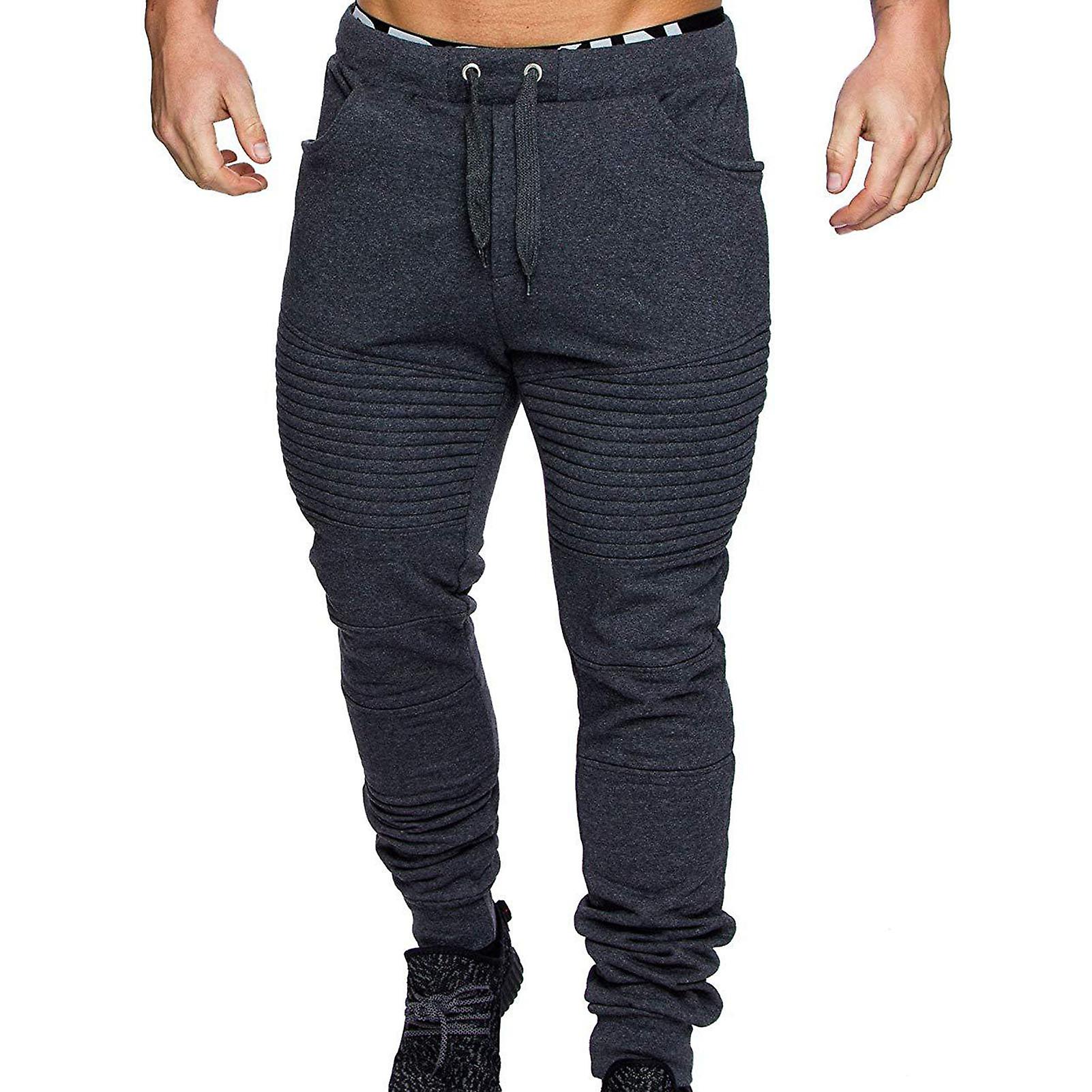 Fianao Men Sweatpants Camouflage Print Elastic Waist Drawstring Spring Pants for Daily Wear