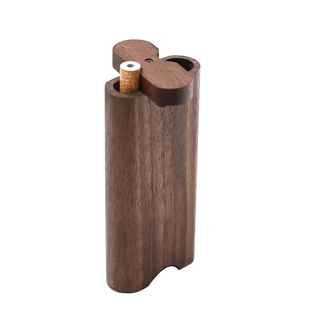 Wooden Swivel Dugout Pipe for Tobacco Smoking, Portable Wood Cigarette Case and Smoking Accessories Durable Craftsmanship