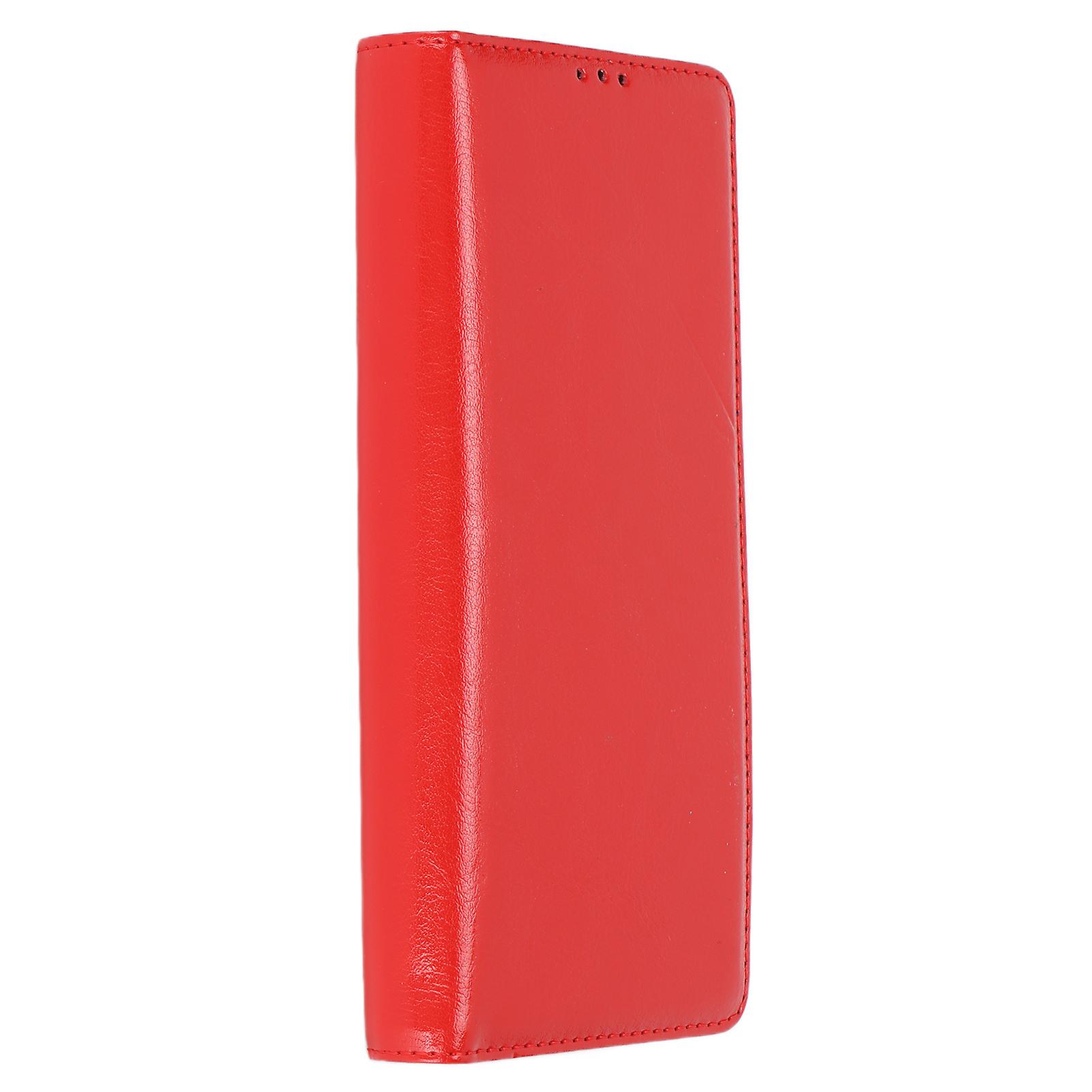 Leather Flip Case Foldable Protective Cover for Mate X2 Red