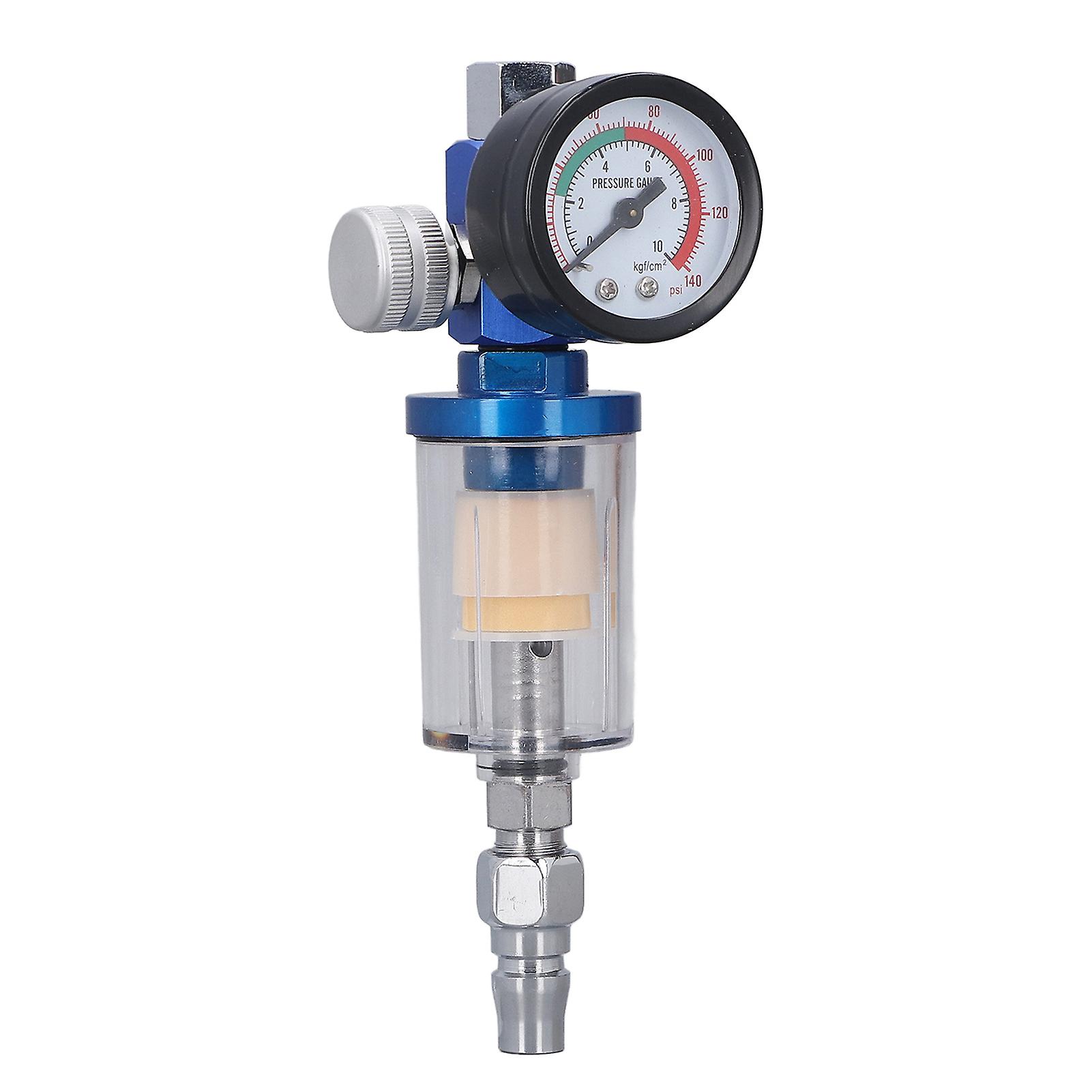 Spray Gun Air Regulator Aluminum Alloy Plastic In Line Water Trap Filter Tool for Pipe 1/4in Interface