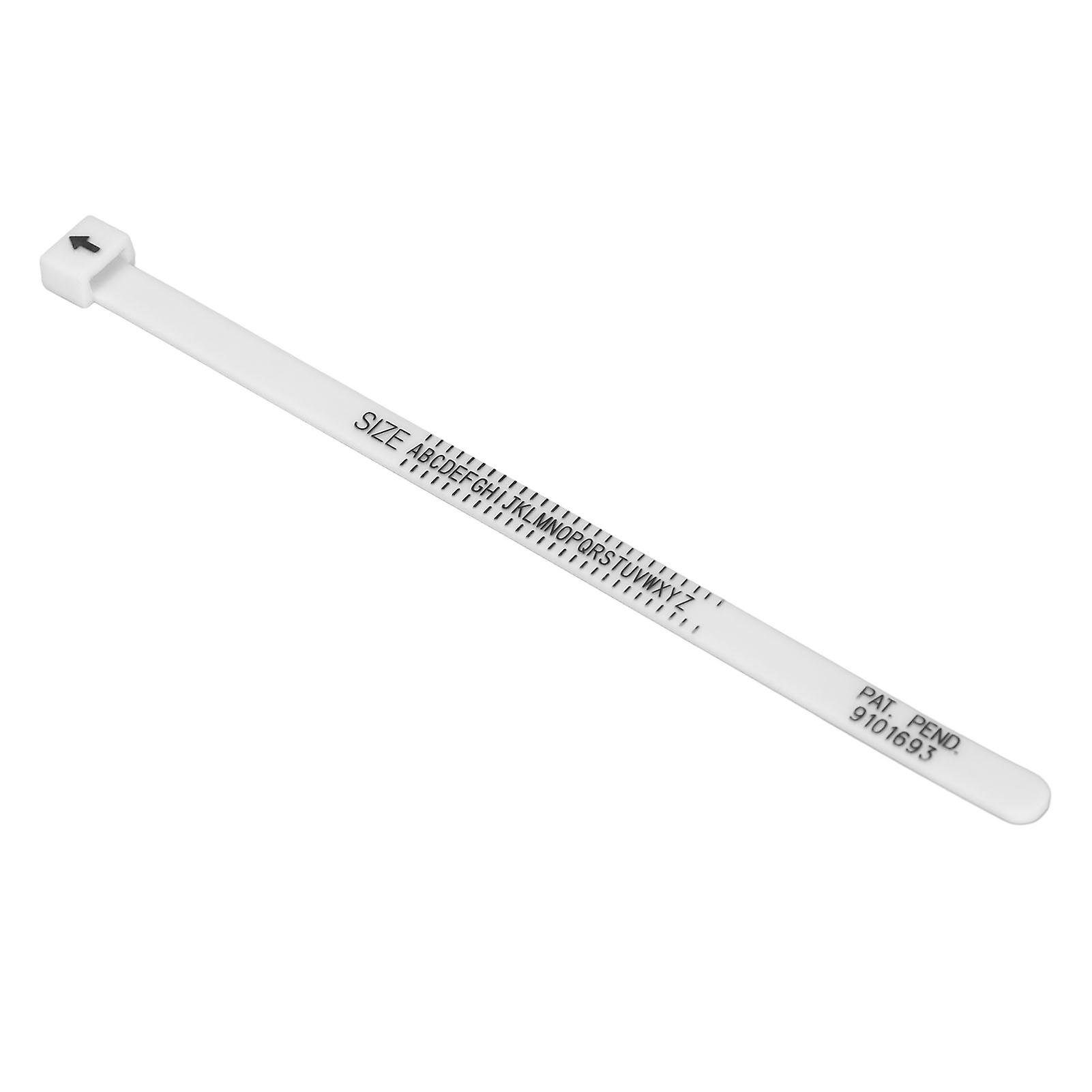 Ring Sizer White Plastic Reusable Measuring Tool Size A to Z