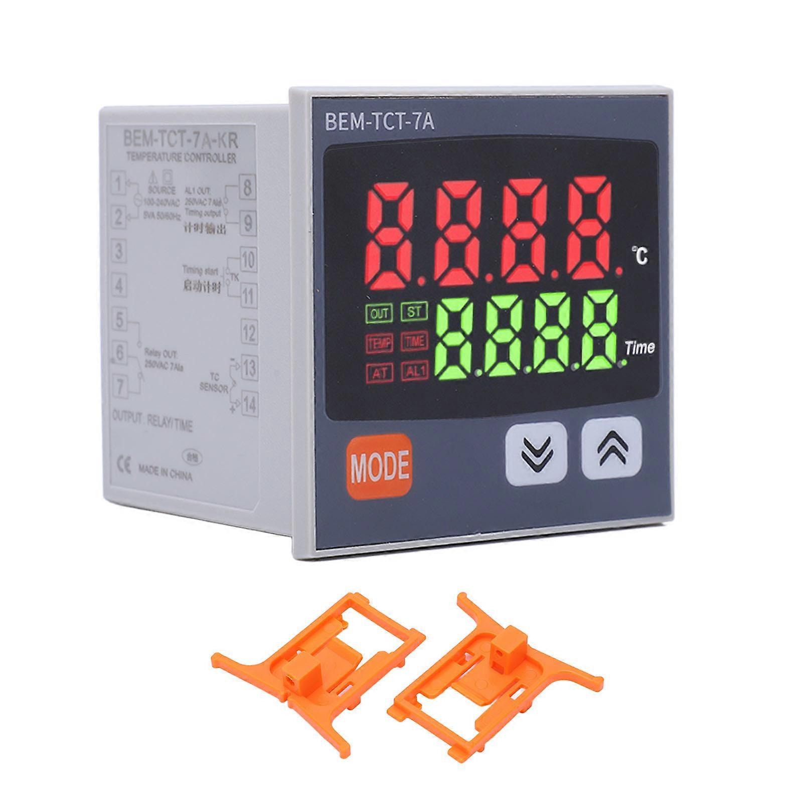 Digital Display Temperature Controller Relay Output Thermostat for Heat Press Machine 100‑240V