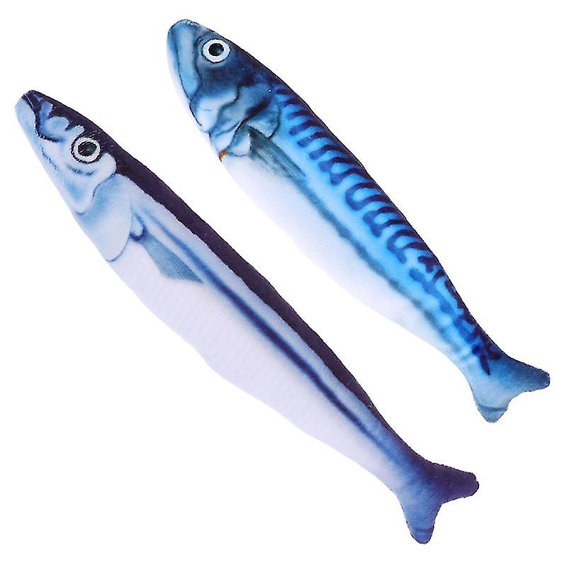 2pcs Artificial Fish Cat Toys