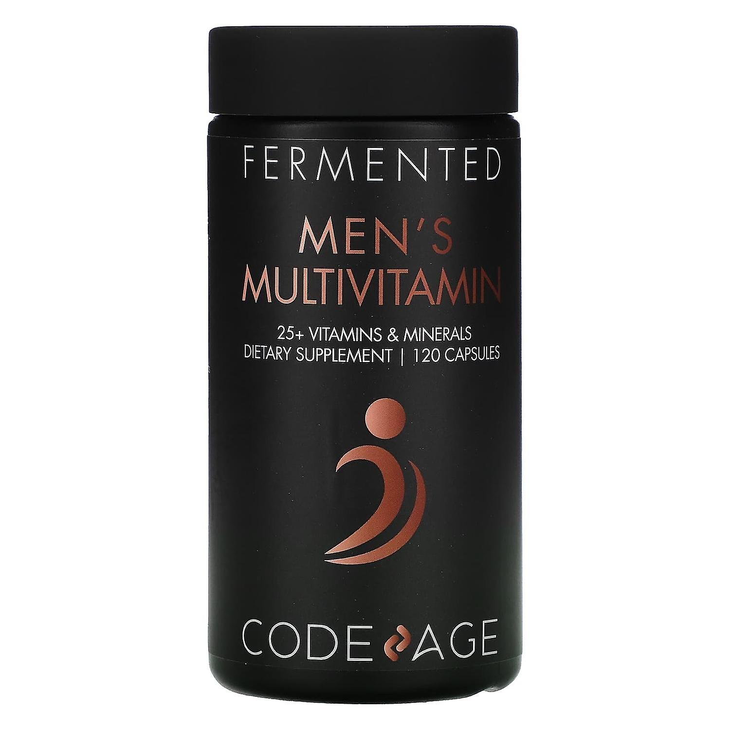 Codeage, Fermented, Men's Multivitamin, 25+ Vitamins, Minerals, 120 Capsules