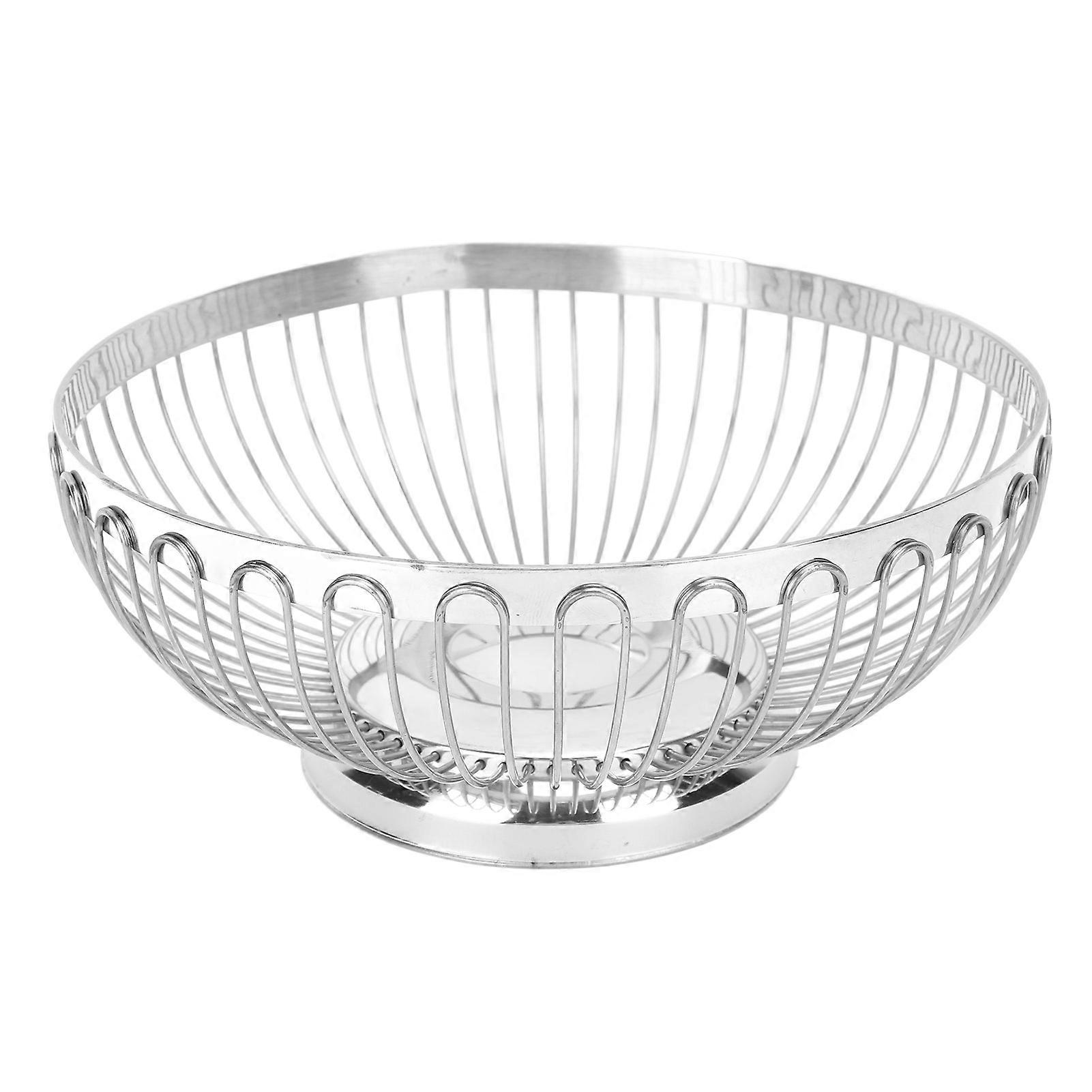 Stainless Steel Fruit Basket, Multi-Functional Decorative, Mirror Polished, Large Capacity, for Living Room, 11 x 22.3 x 9 cm