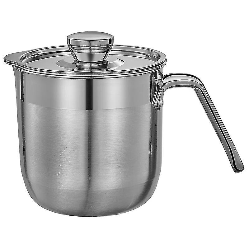 Egg Separator,stainless Steel Egg White Filter With Container Lid For Cooking Baking,large Capacity(1set, Silver)