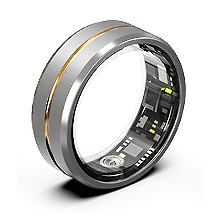 SR2 Smart Ring Multi-function Health Monitoring Fitness Tracker Finger Ring (No Charging Case) - Sil