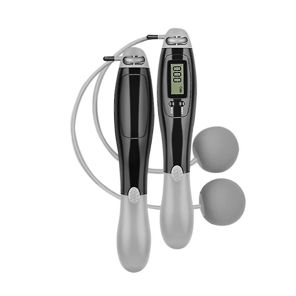 Jump Ropes Homemiyn Weight-bearing Smart Counting Skipping Ropeless Ball 17.7*3cm Black