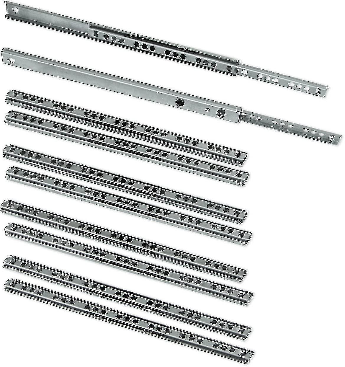 Pack Of 5 Pairs Slides/ball Slides Extract Part 17mm X 278mm For Drawer