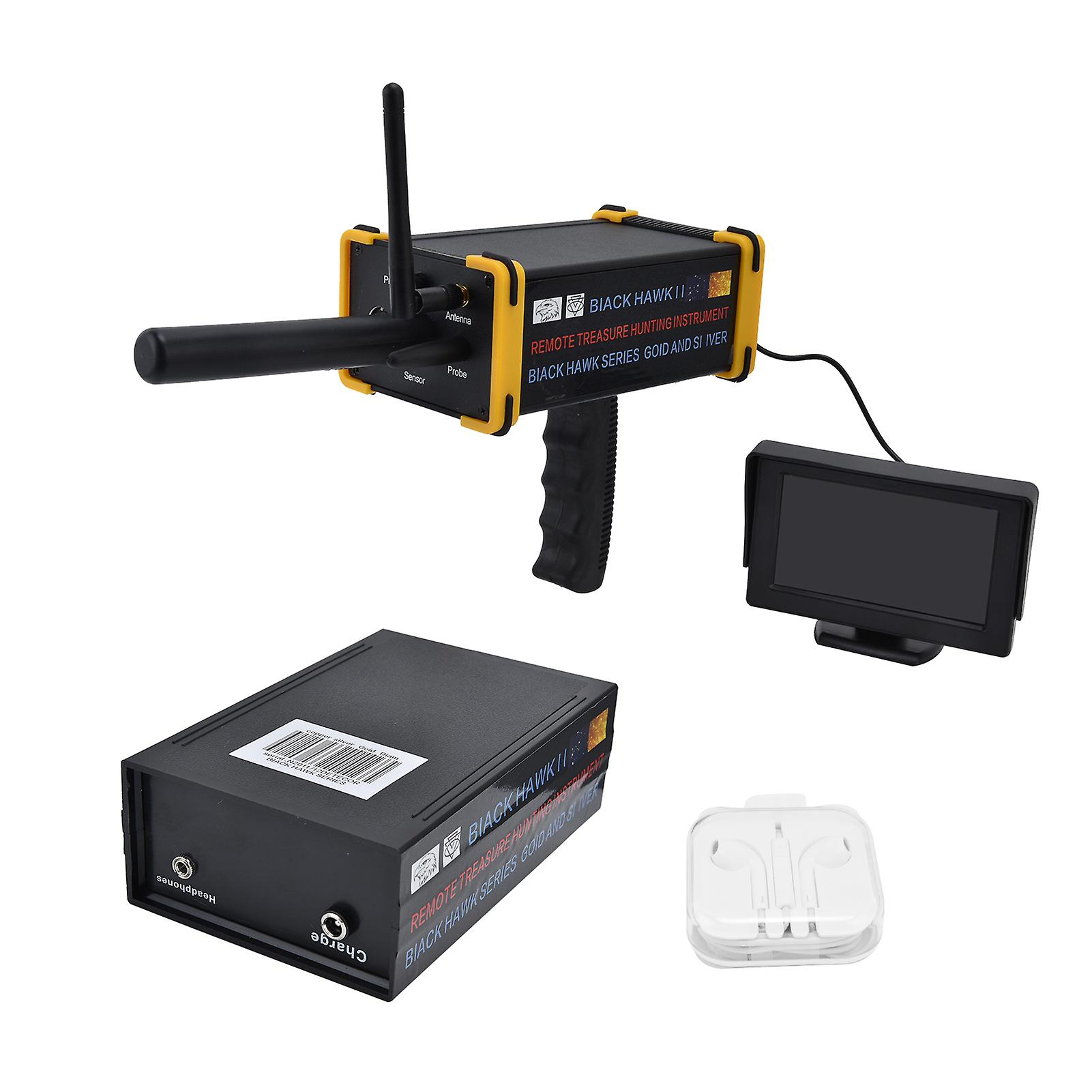 Détecteur de métaux souterrain portatif Portée 1500m Argent Or Diamants Chasse Scanner Outil De Détection Outil De DétectionEU Plug 100-240V