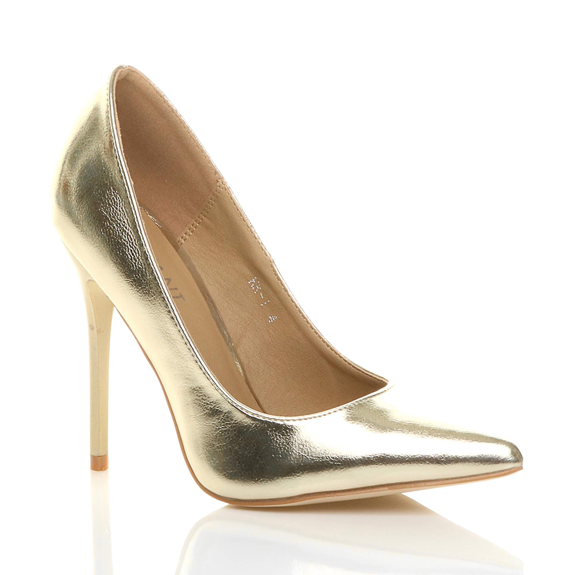 Ajvani 女性高脚跟针对性对比法院智能方工作鞋泵