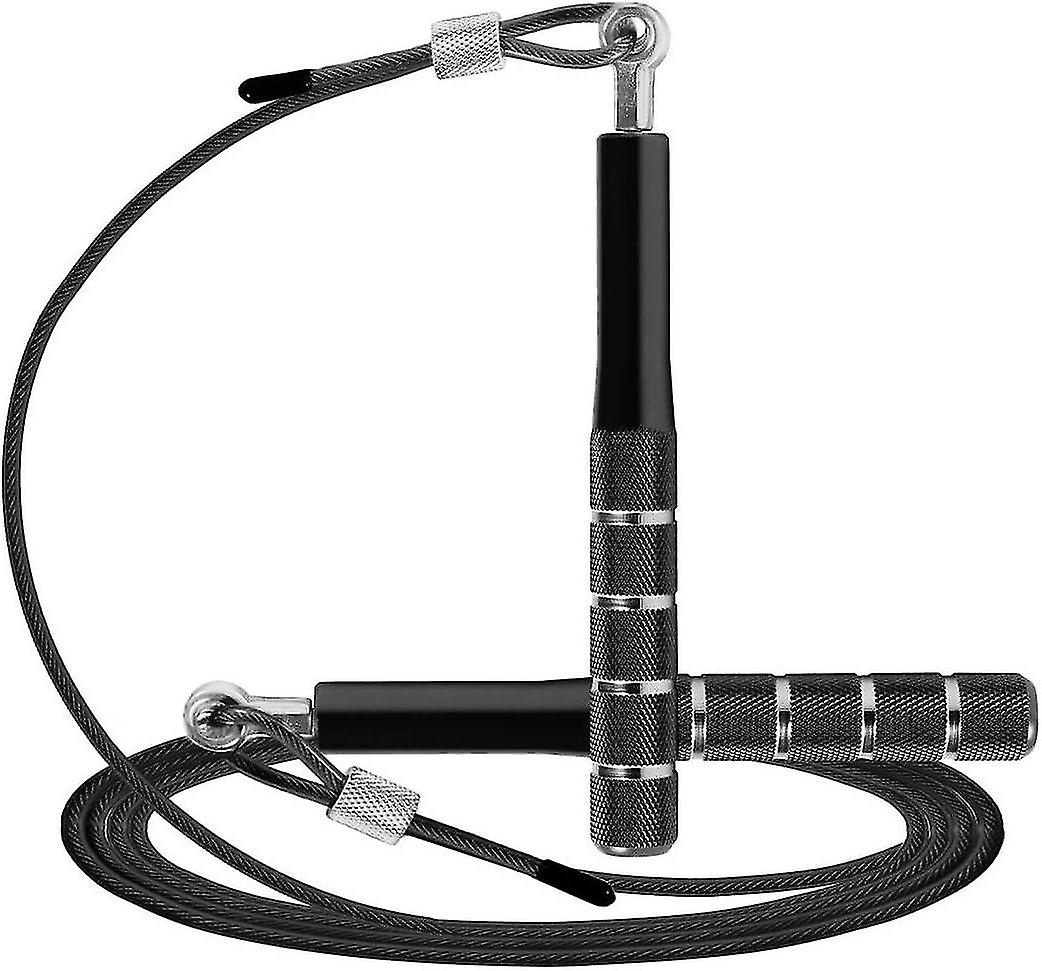 Jump Rope, High Speed Skipping Rope for Fitness Sports (Black), Adjustable Skipping Rope for Adults,