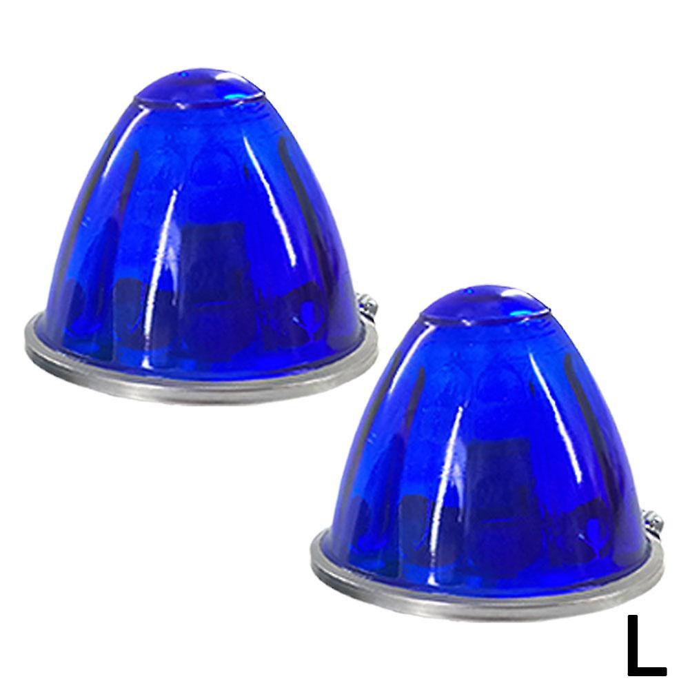 Blue 2pcs(L)$Car Bullet LED Signal Light Truck Side Light RV Glass Side Light Indicator Light