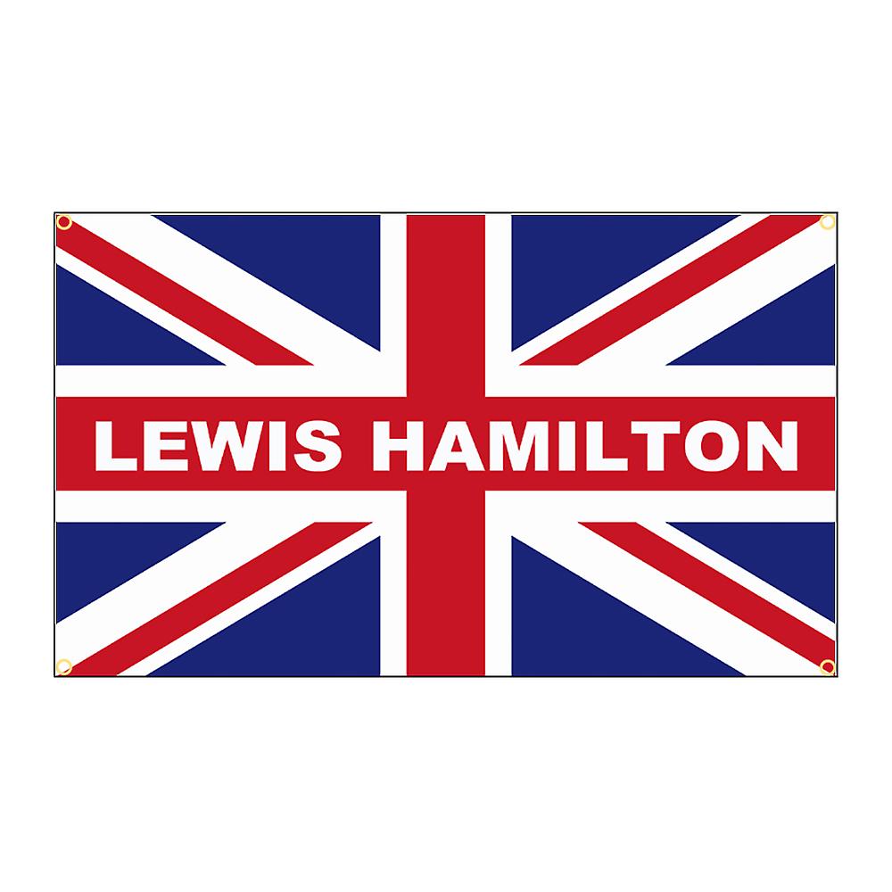 90x150cm 3x5FTS Lewis Hamilton on British Flag