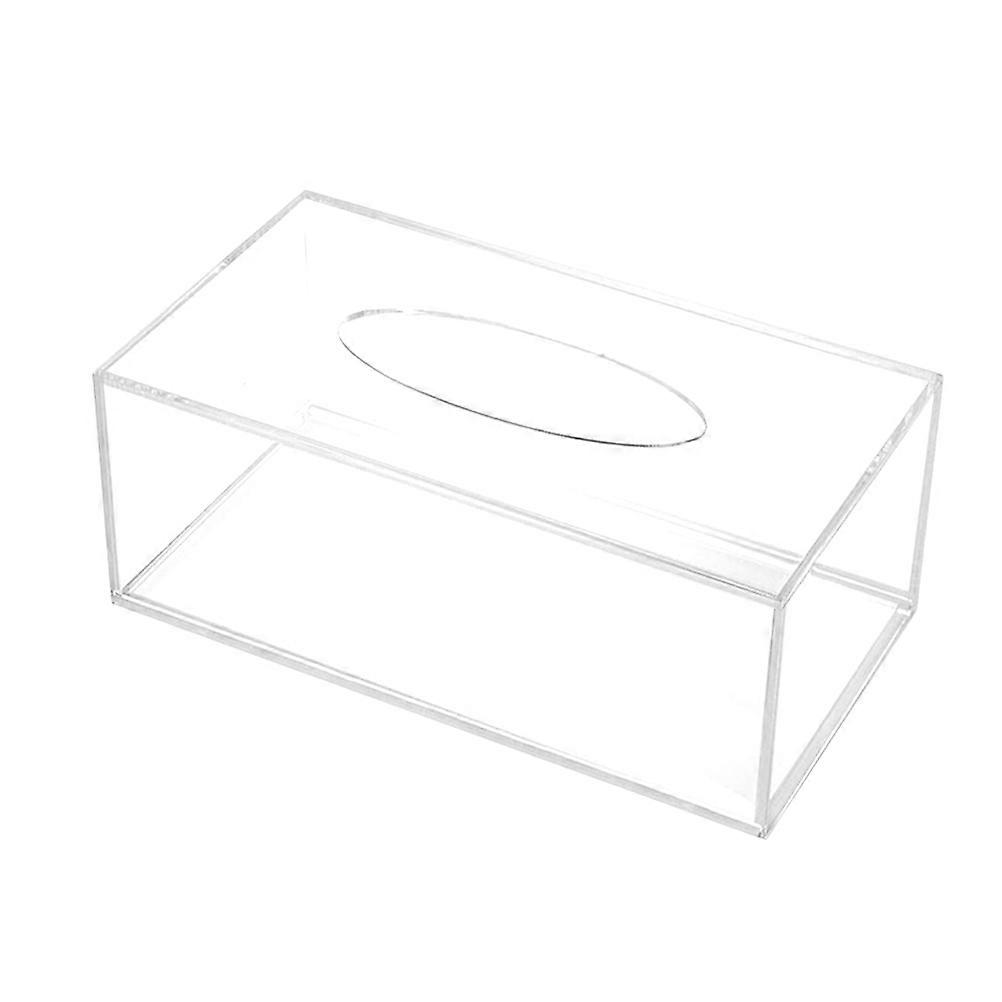 Clear Acrylic Tissue Box Holder Simple Rectangular Paper Napkin Cointainer Oragnizer for Car Home End Table