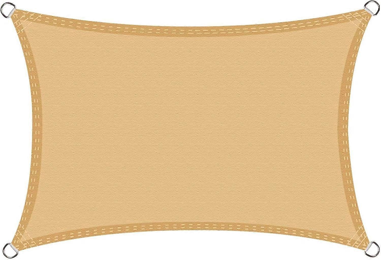 2x3m Rectangular Waterproof Shade Sail, Water Resistant PES Shade Sail, 3x2m Rectangle Shade Net, Resistant 98% UV Rays Protection for Patio Deck Outd