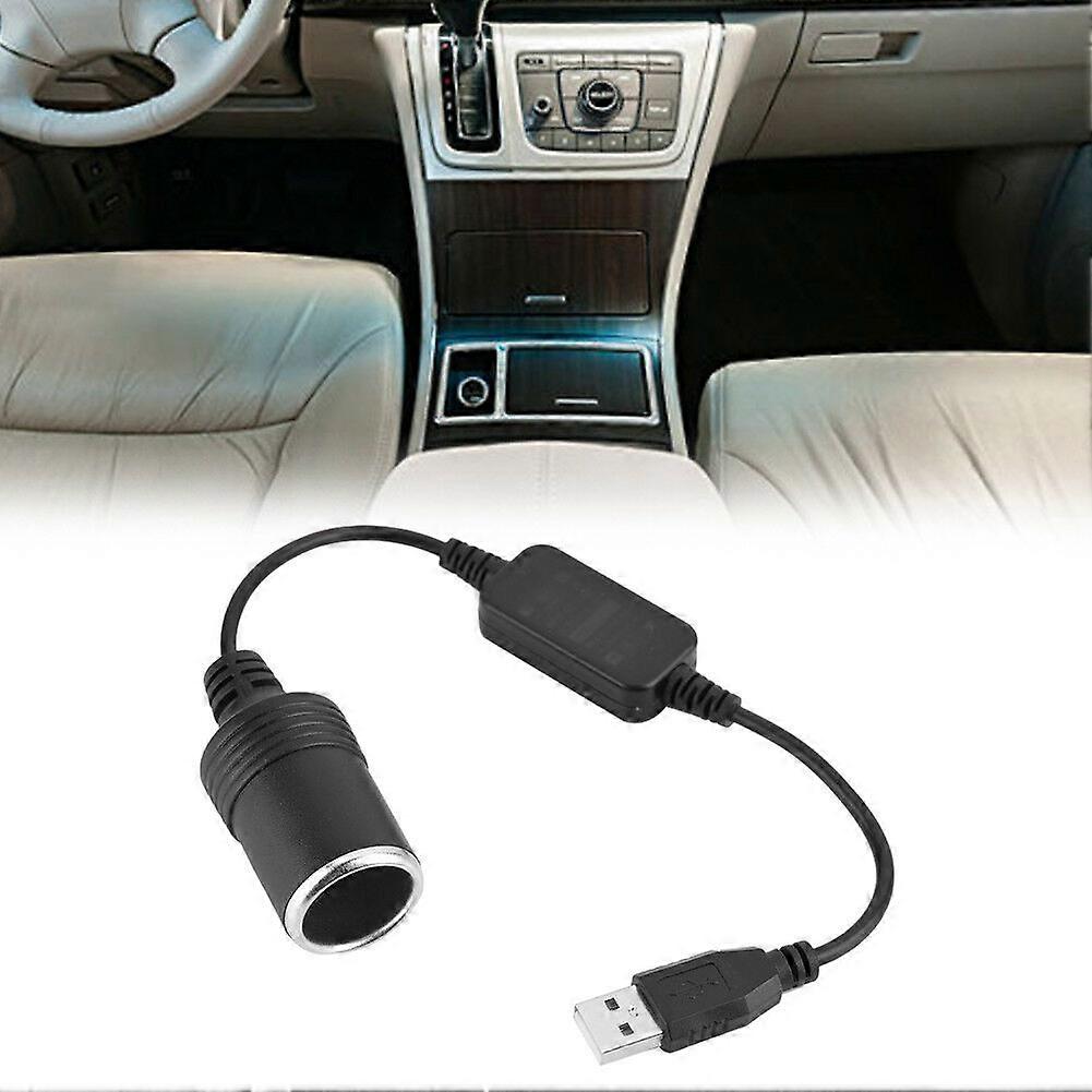 USB Port to 12V Car Cigarette Lighter Socket Converter For For Driving recorder