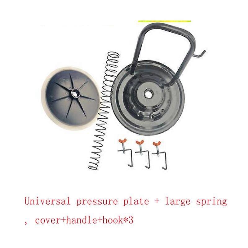 Pneumatic Butter Machine Grease Oiler Modified Metal Pressure PlateUniversal Pressure Plate + Large Spring, Cover+Handle+Hook*3