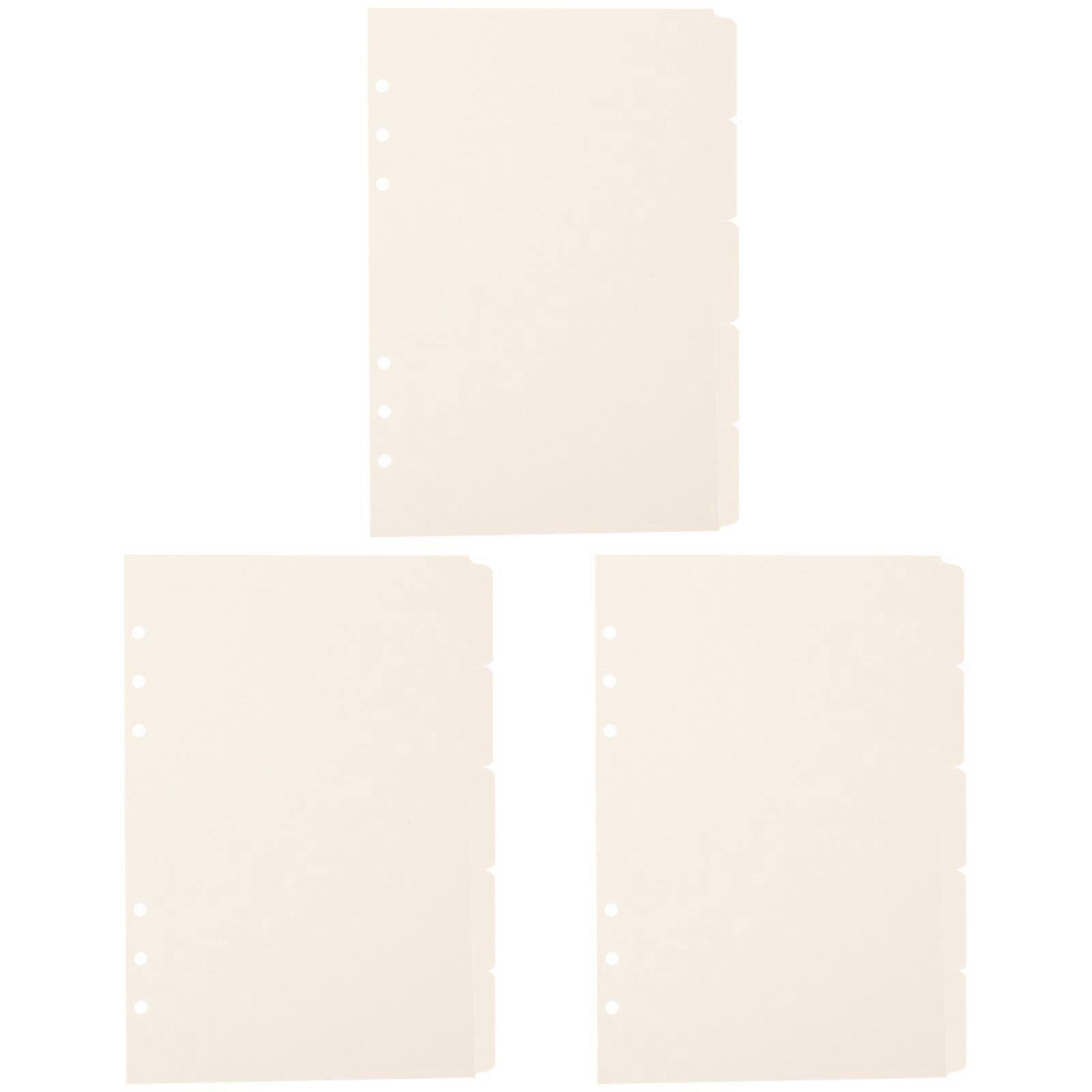 15Pcs Paper Binder Dividers Office Tab Dividers A5 Binder Dividers Classification Tab Dividers