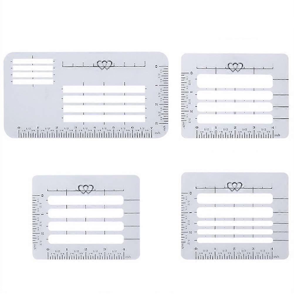4pcs 4 Style Enveloppe Guide D’adressage Pochoir Modèles S’adapte à une large gamme pour la couture d’enveloppes Merci
