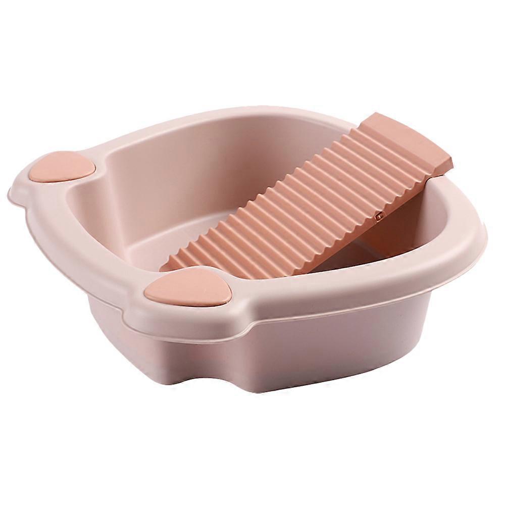 1 Set Laundry Basin Hand Wash Clothes Washboard Basin for Home Dormitory