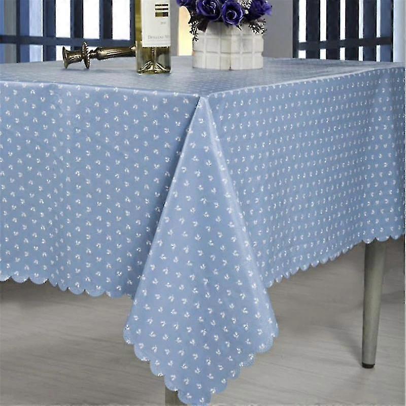 Tablecloths Tablecloth Waterproof Oil Proof Pastoral Style Rectangular Table Cloth Wave Side Tea Table