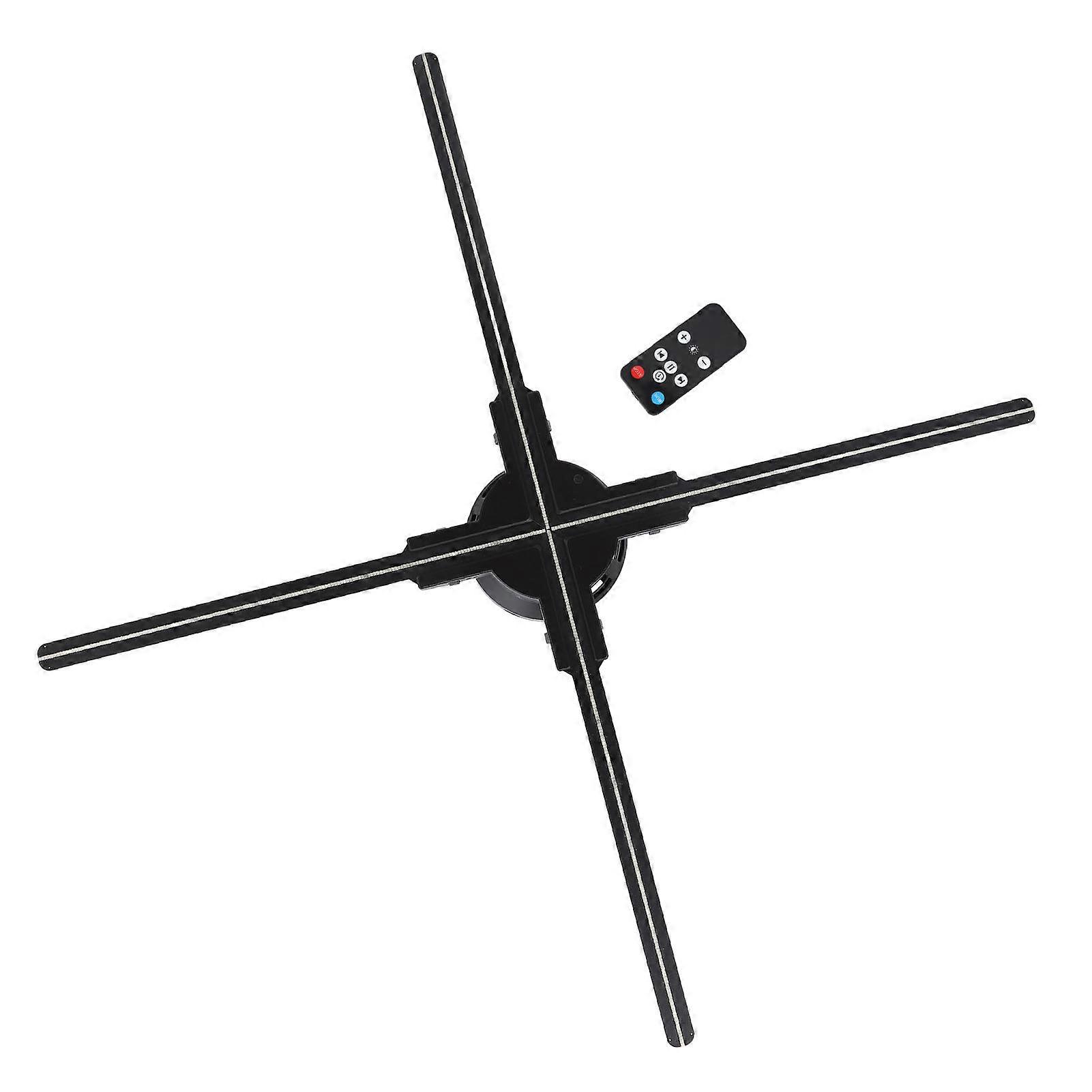 3D LED Hologram Projector 4 Leaves 672 LEDs 1600x672P Holographic Advertising Machine with 8GB Memory Card 100240V AU Plug