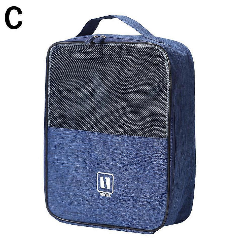 Portable Shoe Storage Bag For Travel Polyester Organizer With Handle For Home Dorm Outdoor
