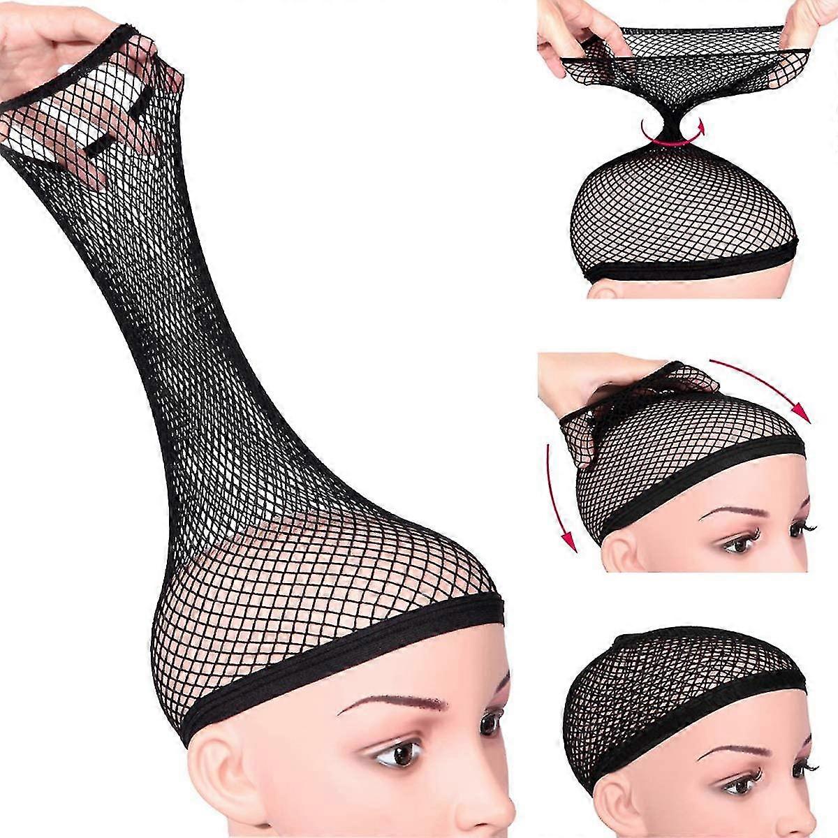 Hair Net For Lmell Wigs, Black Wig Cap For Lmell Long Hair, Mesh Wig Cap For Lmell Wig Making, 2