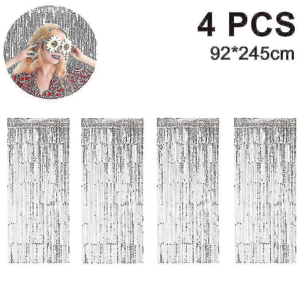 4 Pack Wedding Rain Silk Curtain Background Wall Decoration