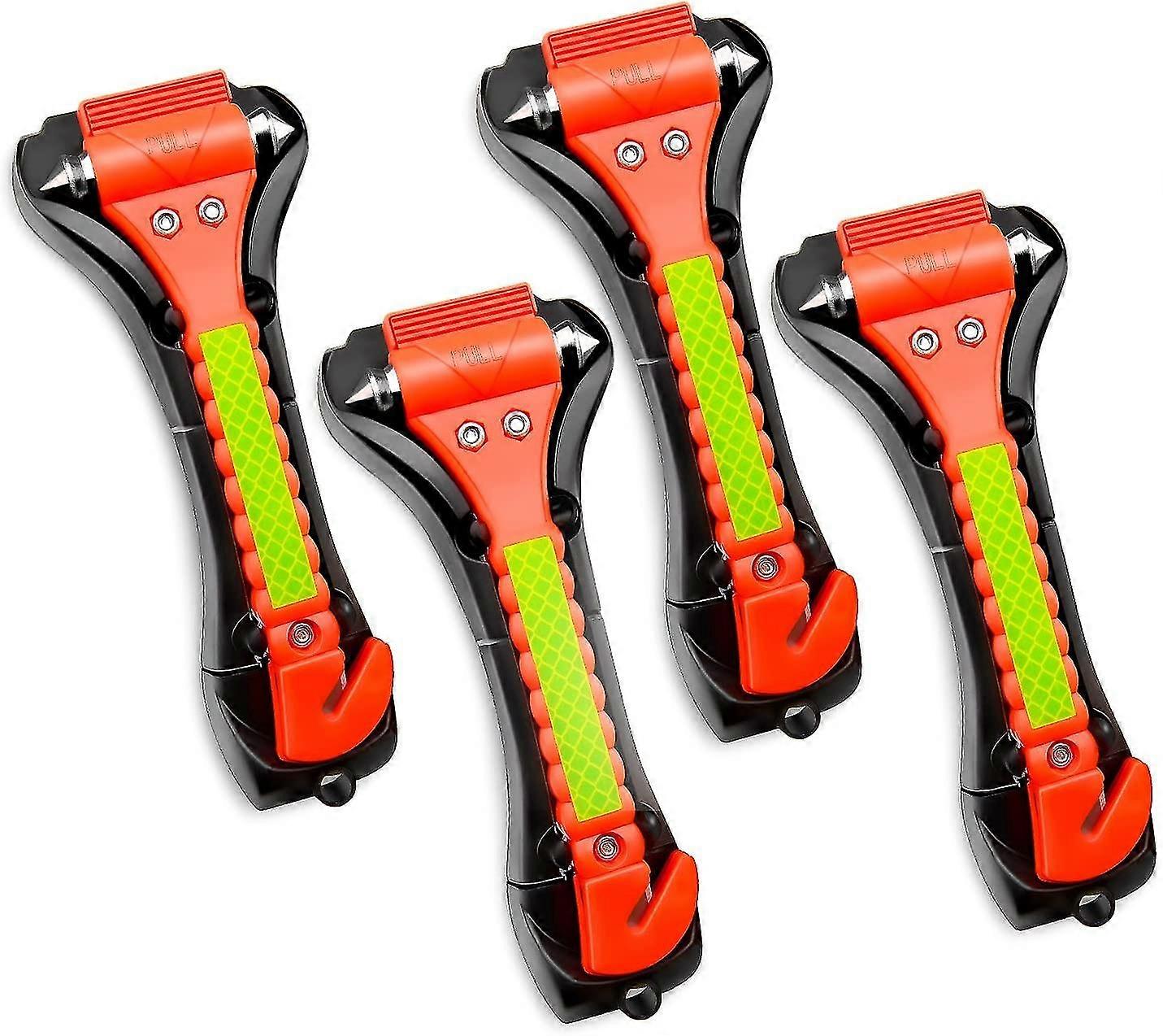 シートベルトカッター付き車の窓ガラスブレーカー、4パック