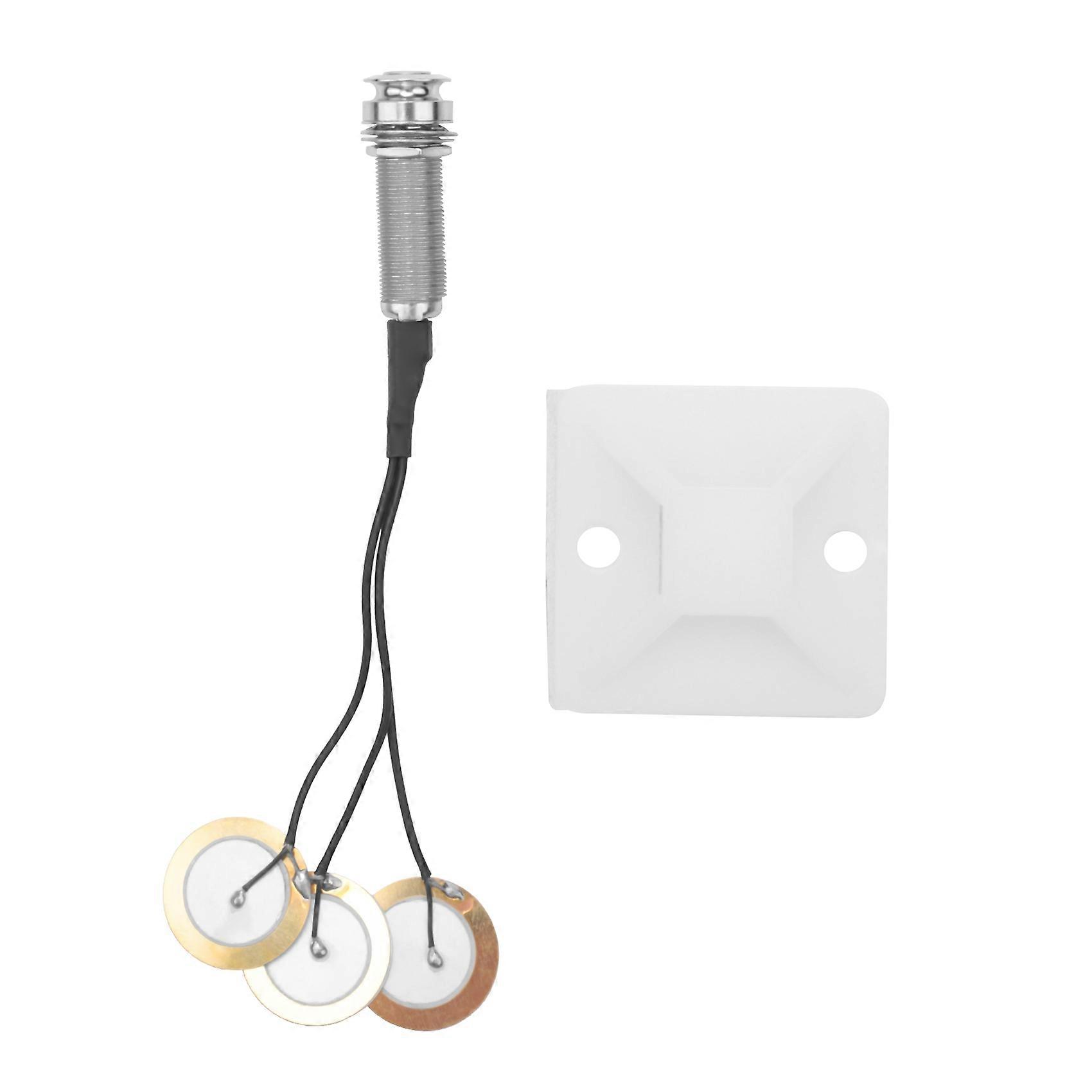 Piezo Contact Microphone 3 Transducer Pickups with end pin for Kalimba