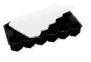 hmwy-ice cube maker silicones ice mould honeycomb ice cube tray silicone mold forms(20*10*3.5cm,black)