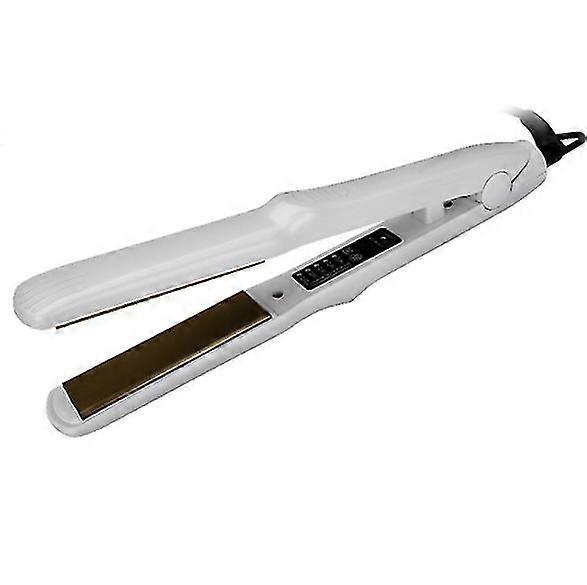 Hair Straightener, Professional Corn Fluffy Perm Splint, Hairdressing, Five Ratio Temperature Adjustment, Straight Hair(White)