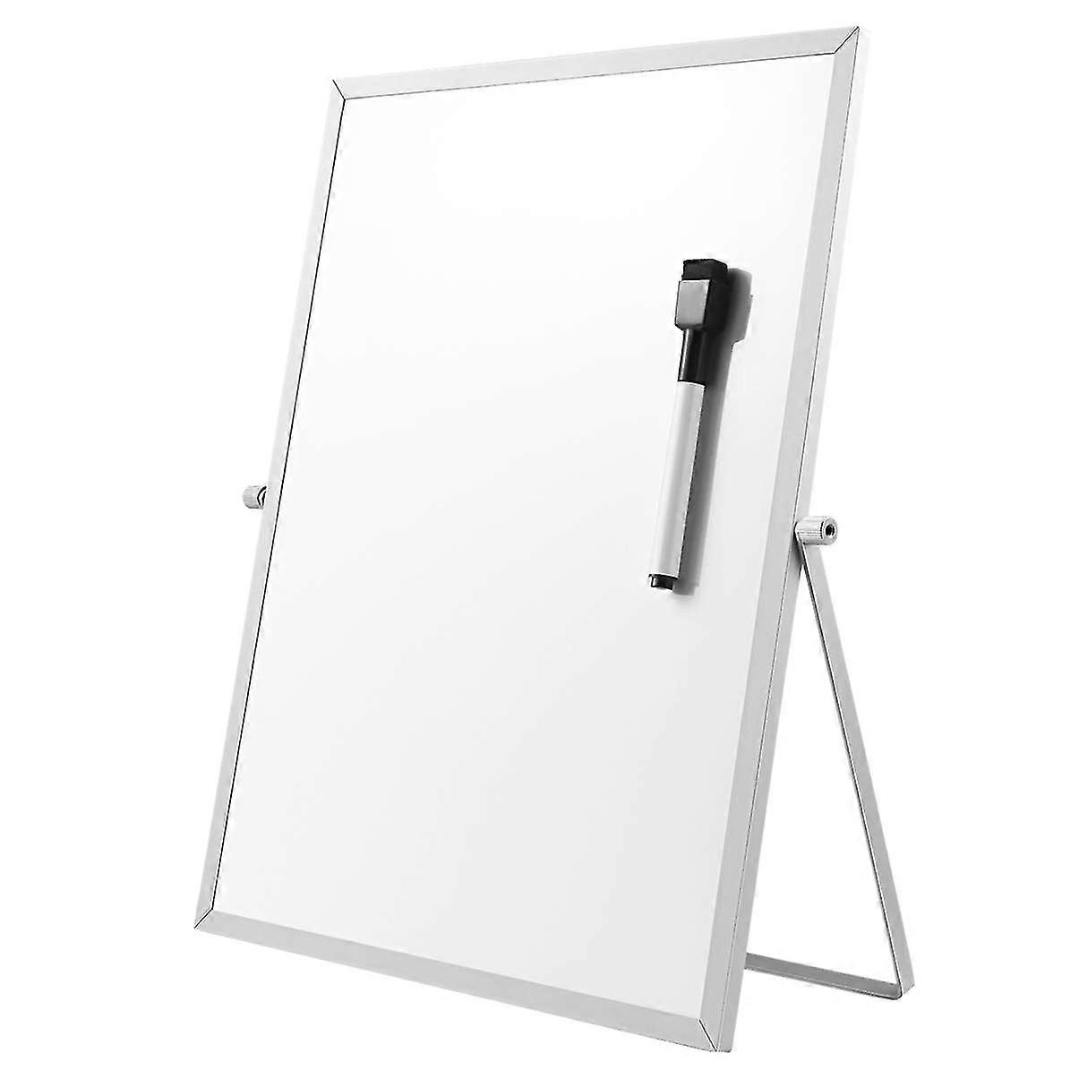 Magnetic Dry Erase Board with Stand for Desktop Double Sided White Board Planner Reminder for Schoo
