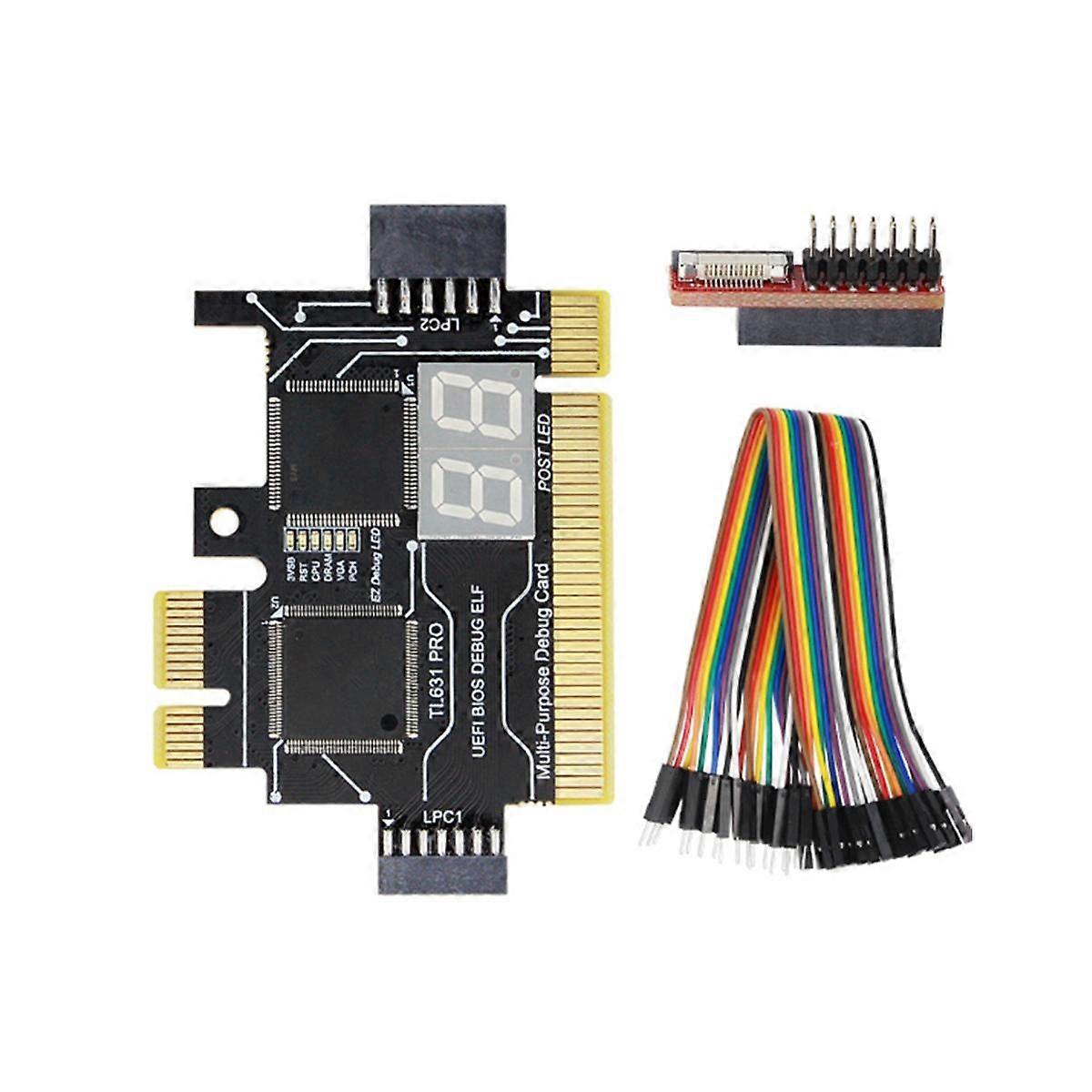 Analyzer LPC Debug Card PCI PCI-E Post Test Kit Motherboard Diagnostic Card J04