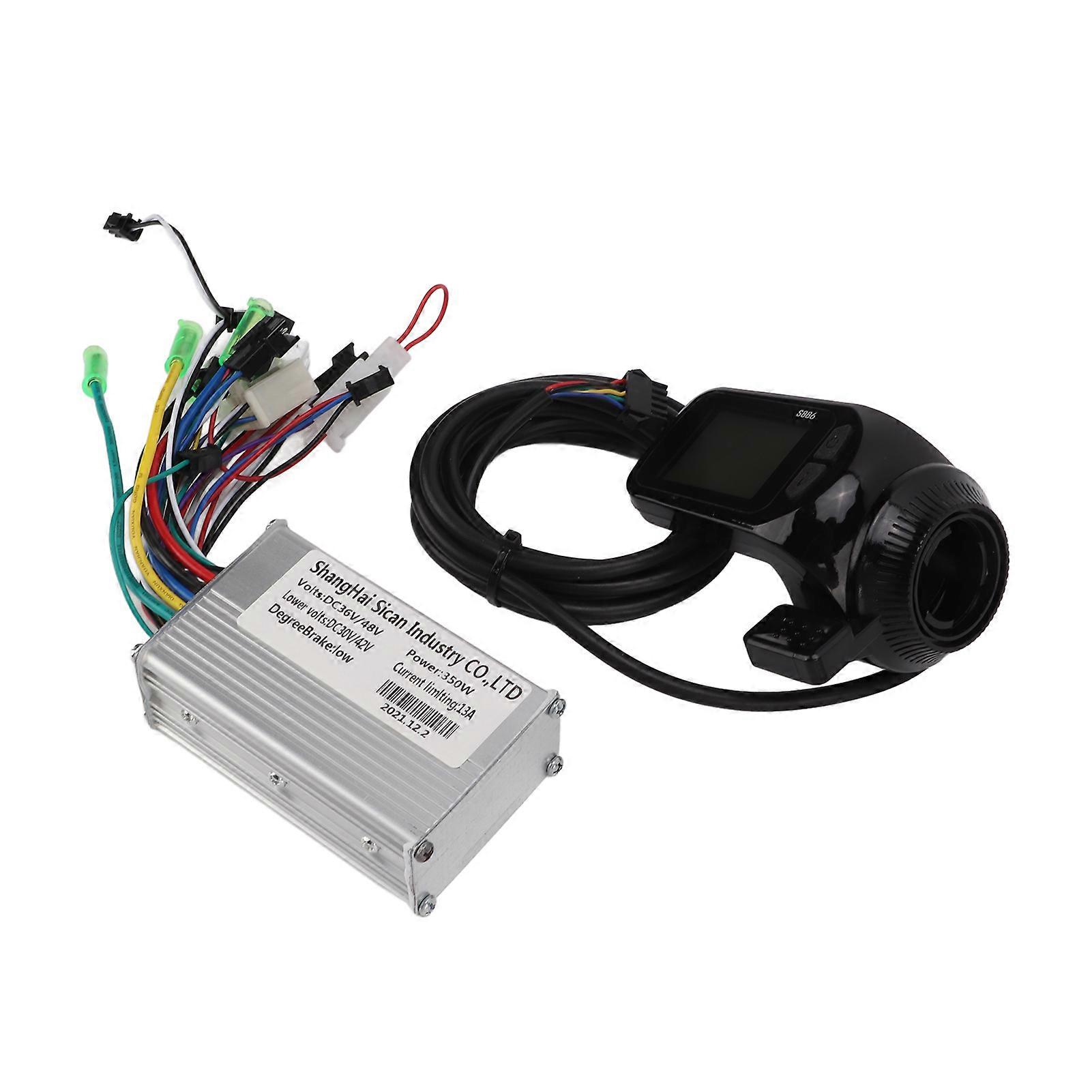 36/48V 350W Brushless Motor Controller with LCD Display Panel for Electric Bicycle Bike Scooter