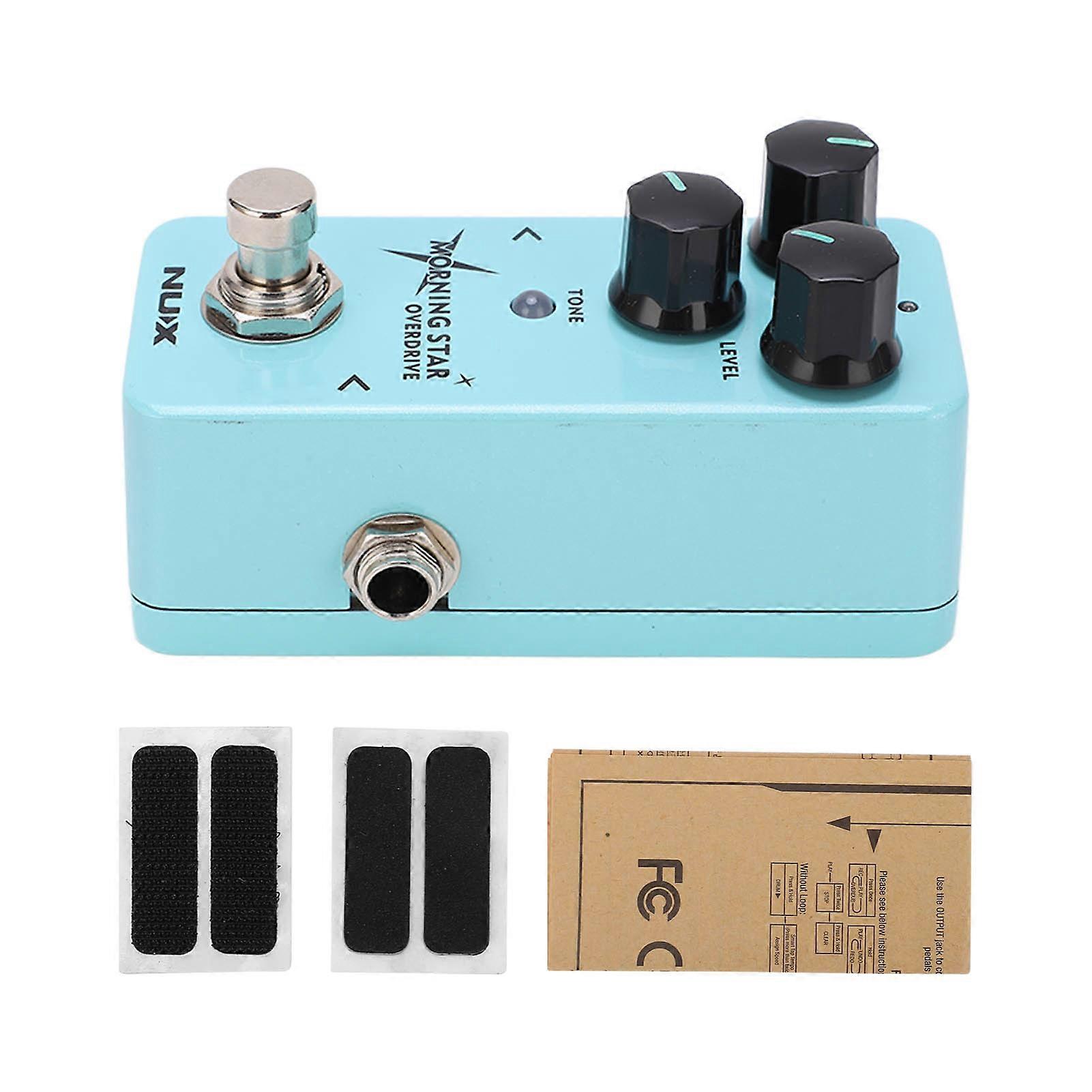 Guitar Effect Pedal Mini Analog Overdrive Adjustable Musical Instrument Accessory Lake Blue