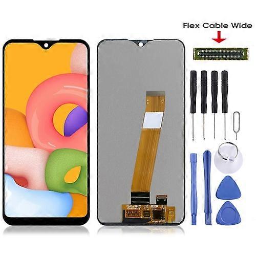 PLS TFT Screen Replacement Display Digitizer (Flex Cable Wide) for Samsung Galaxy A01 With Repair Tool Kits
