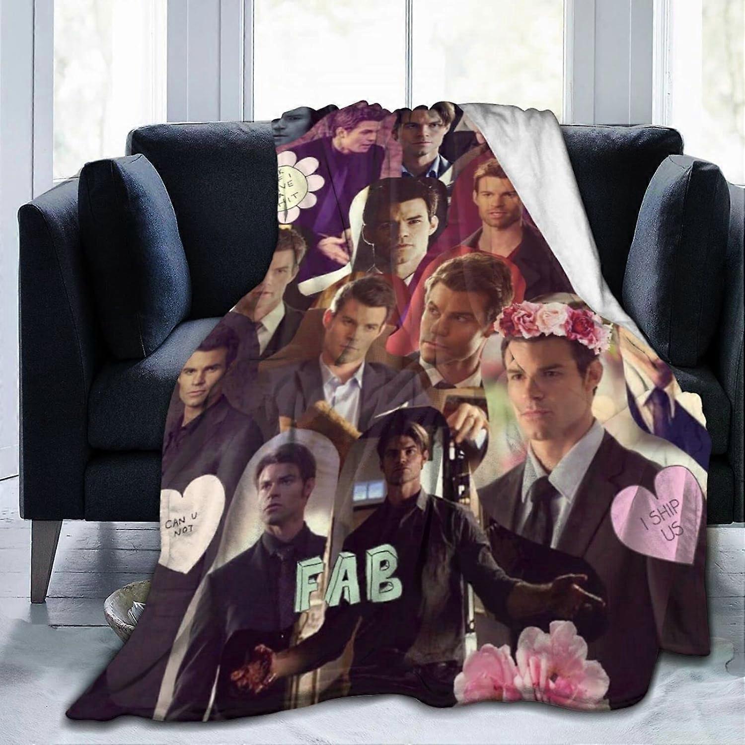 Mysig plysch Daniel Thow filt Gillies flanellfilt, sängkläder varm fleece mjuk filt för soffa soffa vardagsrum kontor bil läger strandfiltar 60 "X