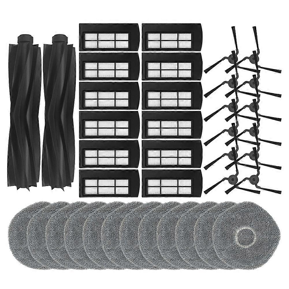Compatible for X9 Pro Robot Vacuum Replacement Parts Main Roller Side Brush Hepa Filter Mop Cloth P