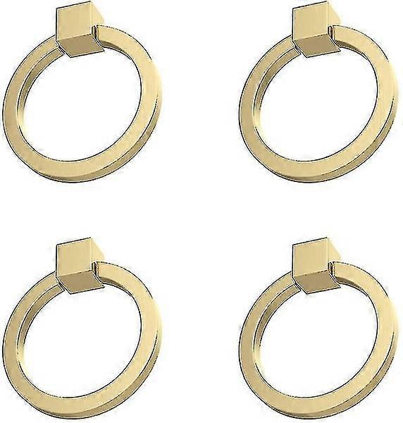4pcs 2.0"x 1-7/9" Solid Brass Pulls For Dresser Drawer Ring Pulls Furniture Hard